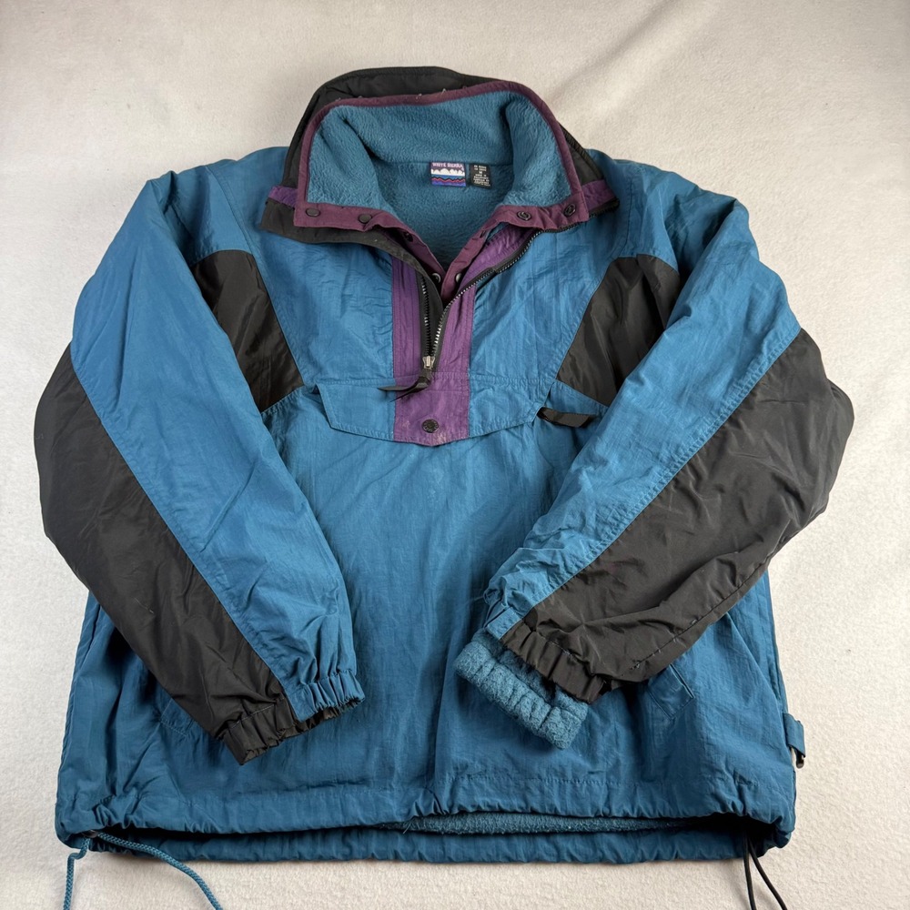 White Sierra Mens Vintage Anorak Jacket 3-in-1 Detachable Fleece Blue Black M